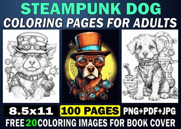Download Steampunk Dog Coloring Pages for Adults - Coloring pages Collection