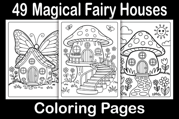 Download Magical Fairy Houses Coloring Pages - Coloring pages Collection