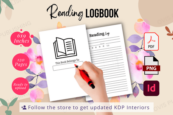 Download Reading Log Book | Ready to Upload KDP - Ready to upload Collection