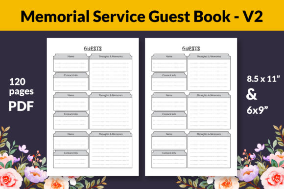 Download Memorial Service KDP Guest Book - Premium Resources