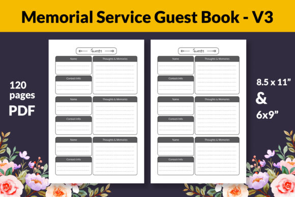 Download Memorial Service Guest Book for KDP - Premium Resources