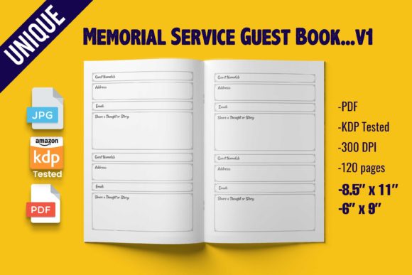 Download Memorial Service Guest Book ~ KDP - Premium Resources